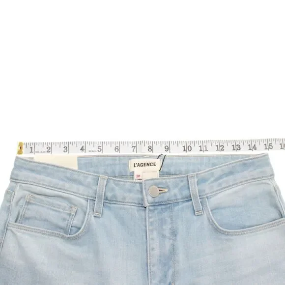 L'agence NWT High Rise Sleek Baby Boot Jeans Size 28 US Abilene In Blue Cotton